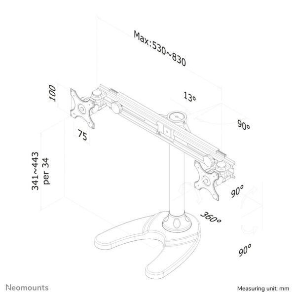 Neomounts monitor stand - Afbeelding 11