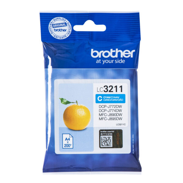 Brother LC-3211C inktcartridge Origineel Normaal rendement Cyaan