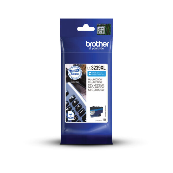 Brother LC-3239XLC inktcartridge 1 stuk(s) Origineel Hoog (XL) rendement Cyaan