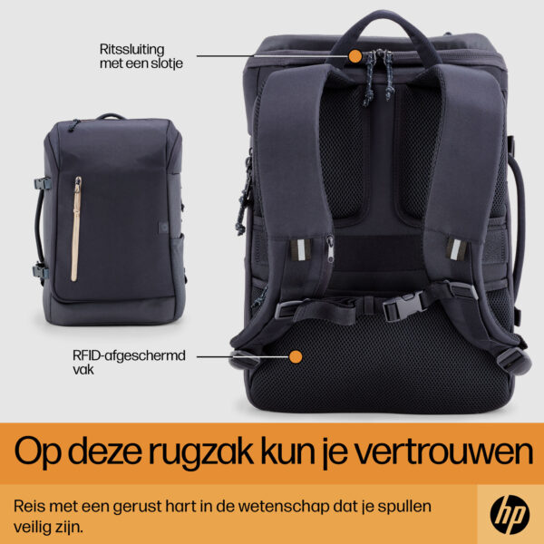 HP Travel 15,6 blauwe laptopbackpack, 25 liter - Afbeelding 4