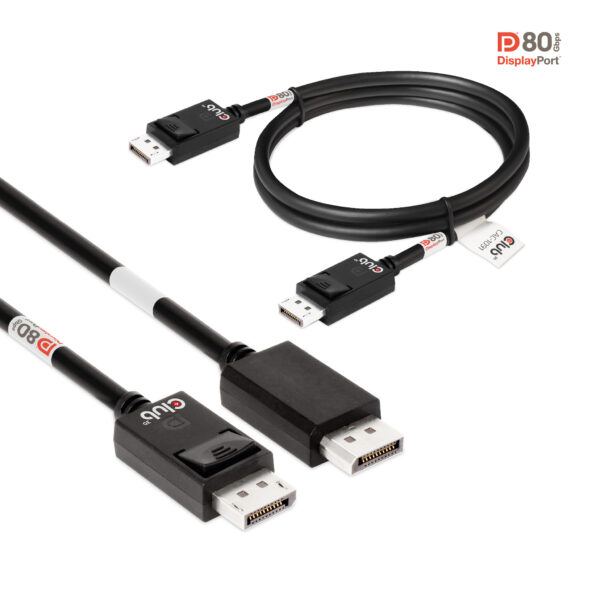 CLUB3D DisplayPort 2.1 Bi-Directional VESA DP80 Gecertificeerde kabel 4K240Hz, 8K60Hz or 10K30Hz M/M 1.2m/3.94ft - Afbeelding 7