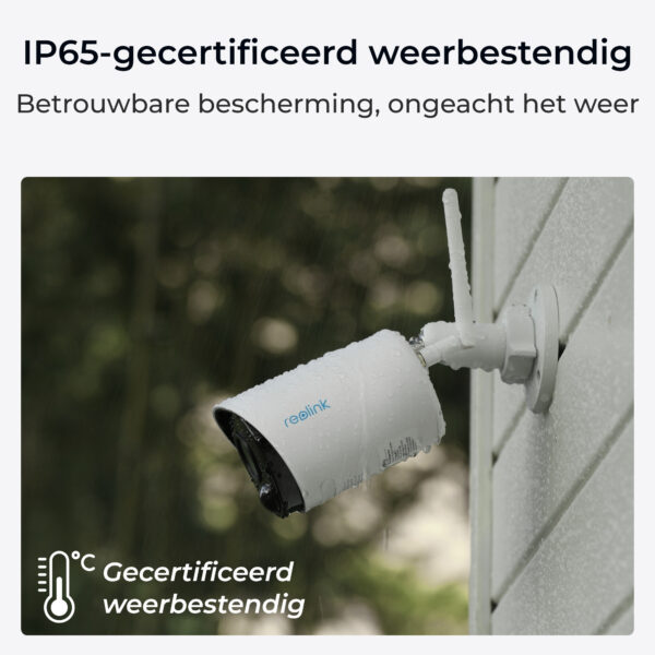 Reolink Argus Series B320 met zonnepaneel- 3 MP buitenbeveiligingscamera op batterijen met detectie van personen/voertuigen, twe - Afbeelding 4