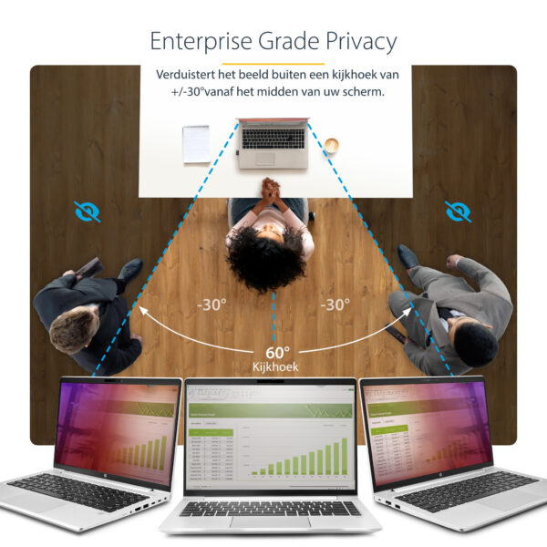 StarTech.com 156G-PRIVACY-SCREEN schermfilter 39,6 cm (15.6") Laptop Randloze privacyfilter voor schermen - Afbeelding 8