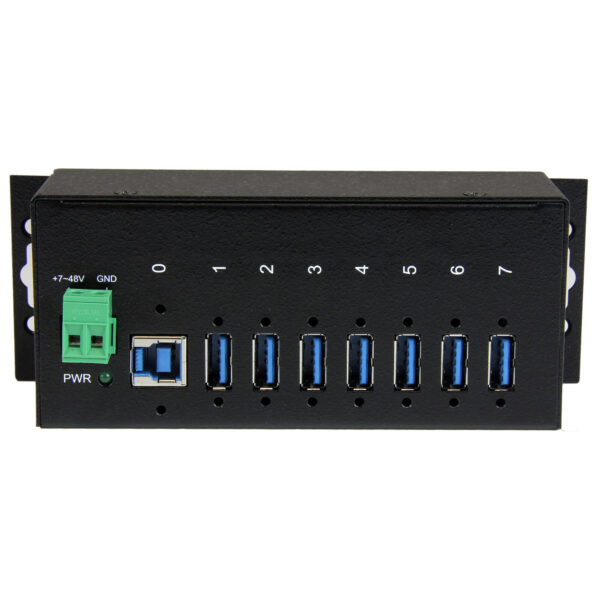 StarTech.com 7-Port USB 3.0 Hub - 5Gbps - Metalen Industriële USB-A Hub met ESD-bescherming & 350W overspanningsbeveiliging - Di - Afbeelding 3