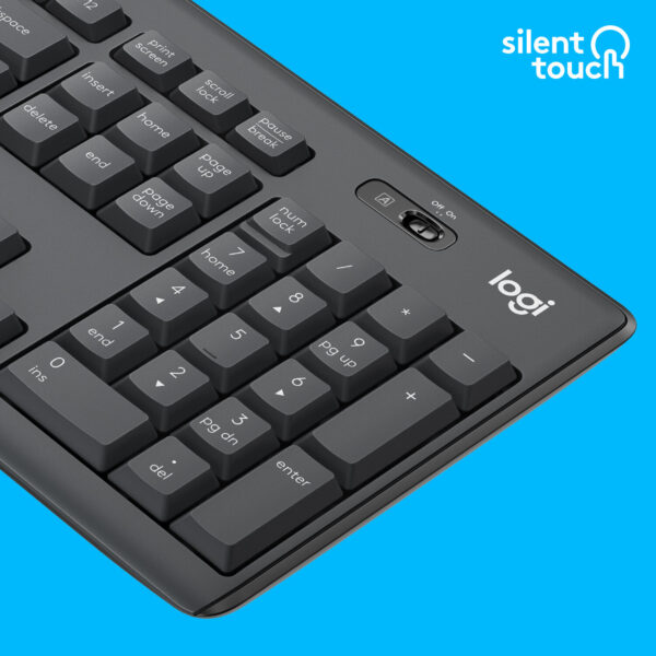 Logitech MK295 Silent Wireless Combo toetsenbord Inclusief muis Kantoor USB QWERTY US International Grafiet - Afbeelding 3