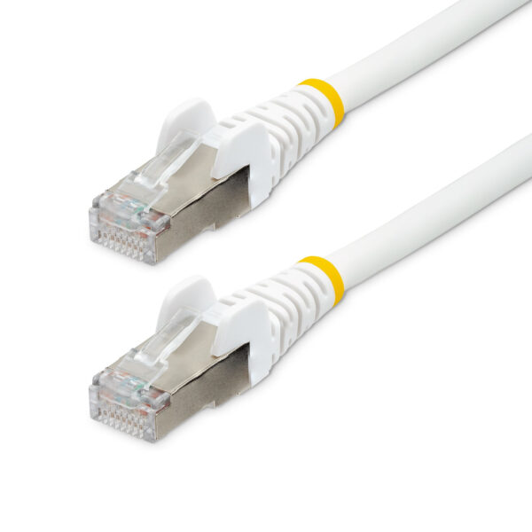 StarTech.com 3m CAT6a Ethernet Kabel, Wit, Low Smoke Zero Halogen (LSZH), 10GbE 500MHz 100W PoE++ Snagless RJ-45 S/FTP Netwerk P