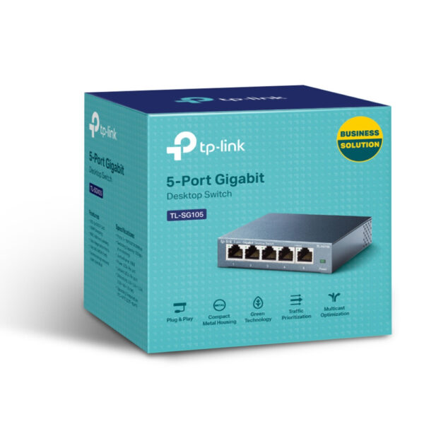 TP-Link TL-SG105 netwerk-switch Unmanaged L2 Gigabit Ethernet (10/100/1000) Zwart - Afbeelding 3