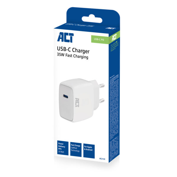 ACT USB-C Lader 35W met Power Delivery PPS en GaNFast - Afbeelding 9