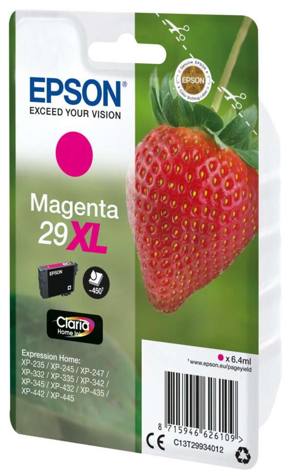 Epson Strawberry Singlepack Magenta 29XL Claria Home Ink - Afbeelding 2