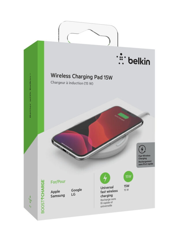 Belkin BOOST↑CHARGE Qi Draadloze oplader - 15W - Wit - Afbeelding 7