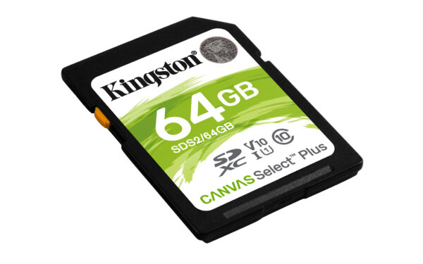 Kingston Technology 64GB SDXC Canvas Select Plus 100R C10 UHS-I U1 V10 - Afbeelding 2