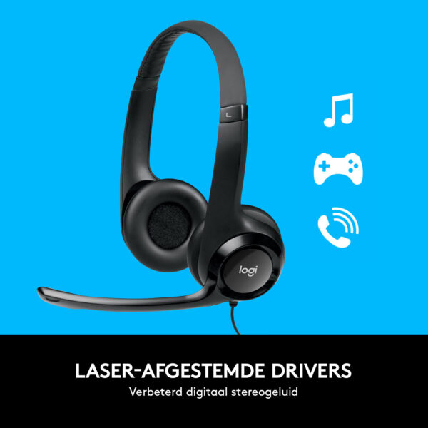 Logitech H390 USB Computer Headset Met rijke digitale audio en knoppen op de draad - Afbeelding 4