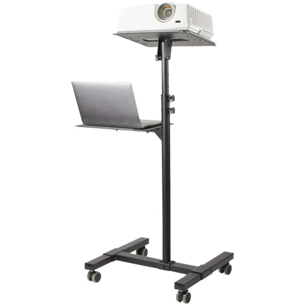 StarTech.com Beamertafel - Stevige Verrijdbare Laptop en Projectietafel (2x 10kg/schap) - Presentatiewagen/Computer Trolley/AV P - Afbeelding 2