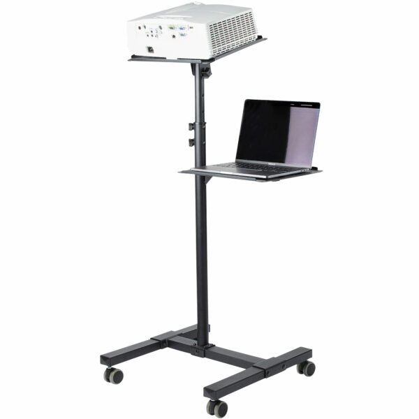 StarTech.com Beamertafel - Stevige Verrijdbare Laptop en Projectietafel (2x 10kg/schap) - Presentatiewagen/Computer Trolley/AV P - Afbeelding 3