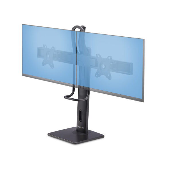 StarTech.com Crossbar Dual Monitor Standaard voor Bureau, Voor Twee 27-inch Schermen, VESA Montageplaat 75x75/100x100, Hoogteins