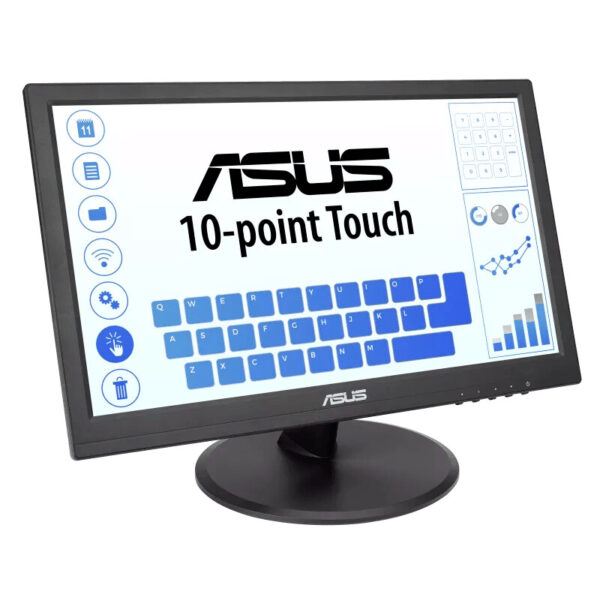 ASUS VT168HR computer monitor 39,6 cm (15.6") 1366 x 768 Pixels WXGA LED Touchscreen Zwart - Afbeelding 3