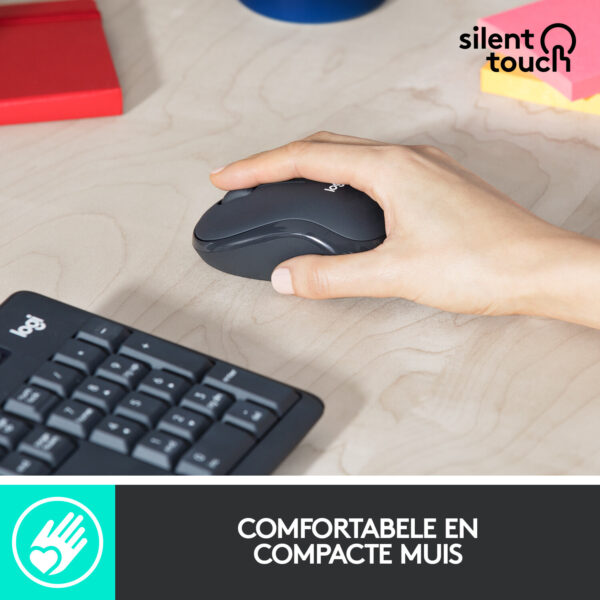 Logitech MK295 Silent Wireless Combo toetsenbord Inclusief muis Kantoor USB QWERTY US International Grafiet - Afbeelding 12