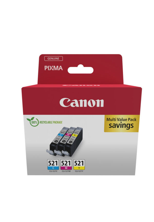 Canon 2934B015 inktcartridge 3 stuk(s) Origineel Cyaan, Magenta, Geel