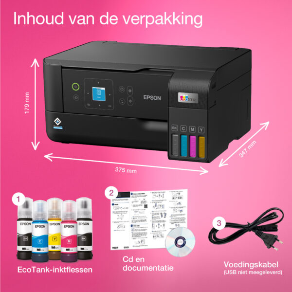 Epson EcoTank ET-2840 A4 multifunctionele Wi-Fi-printer met inkttank, inclusief tot 3 jaar inkt - Afbeelding 7