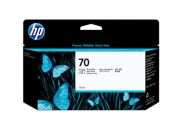 HP 70 zwarte DesignJet fotoinktcartridge, 130 ml