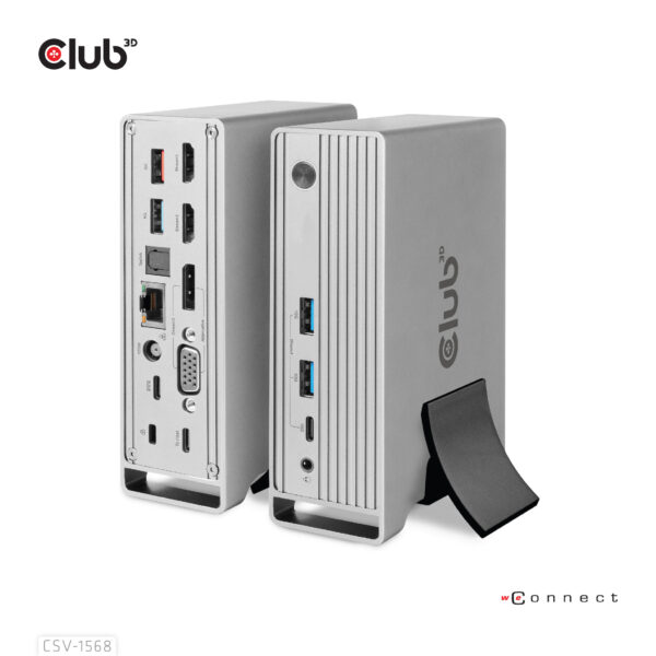 CLUB3D USB type C Universeel docking station 2x USB Gen2 Type-A 1x USB Gen1 Type-A 1x USB Type-A (ROOD) Smart Charging-poort 5V/ - Afbeelding 2