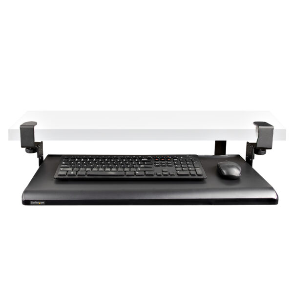 StarTech.com Uitschuifbare Toetsenbordlade voor onder Bureaublad, Ergonomische Keyboard Tray met Bureauklem, Tot 12kg, Uittrekba - Afbeelding 8