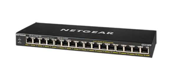 NETGEAR GS316PP Unmanaged Gigabit Ethernet (10/100/1000) Power over Ethernet (PoE) Zwart - Afbeelding 3