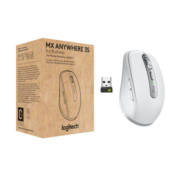 Logitech MX Anywhere 3S for Business muis Kantoor Rechtshandig RF-draadloos + Bluetooth Laser 8000 DPI