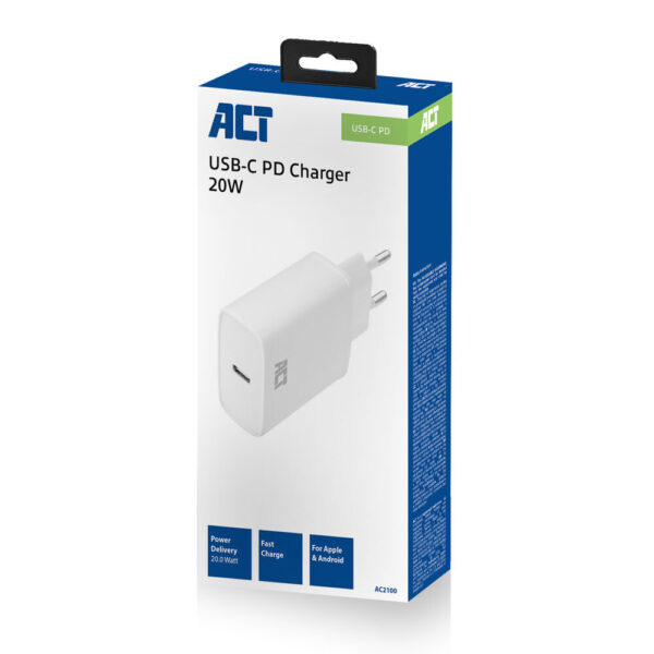 ACT Compacte USB-C Lader 20W voor snel opladen - Afbeelding 5