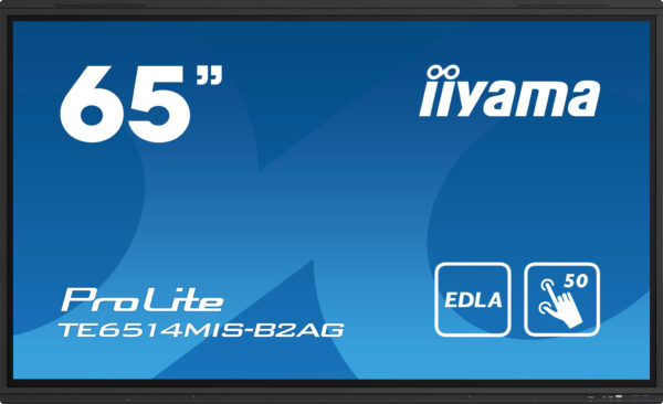 iiyama PROLITE TE6514MIS-B2AG Digitale signage flatscreen 165,1 cm (65") LCD Wifi 435 cd/m² 4K Ultra HD Zwart Touchscreen Type p