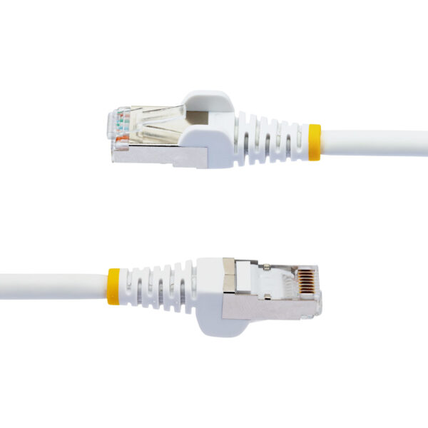 StarTech.com 3m CAT6a Ethernet Kabel, Wit, Low Smoke Zero Halogen (LSZH), 10GbE 500MHz 100W PoE++ Snagless RJ-45 S/FTP Netwerk P - Afbeelding 2