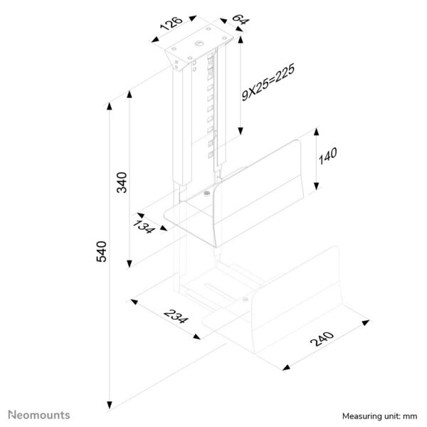 Neomounts CPU-D200SILVER CPU houder - max 30 kg - universeel - Afbeelding 4