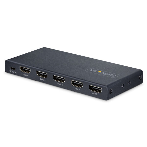 StarTech.com 4-Port 8K HDMI Switch, HDMI 2.1 Switcher 4K 120Hz HDR10+, 8K 60Hz UHD, HDMI Videoschakelaar 4 In 1 Out, Automatisch - Afbeelding 2