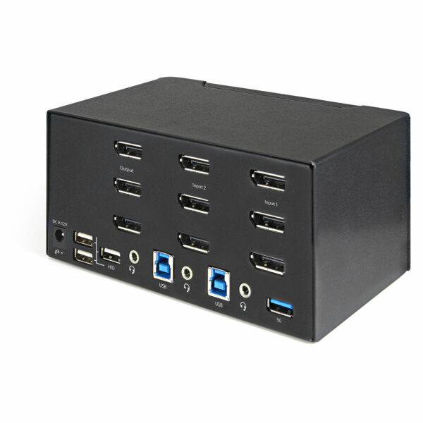 StarTech.com 2 Port Triple Monitor KVM HDMI Switch, 4K 60Hz Ultra HD HDR, Desktop Hub 4K HDMI 2.0 KVM Schakelaar met 2x USB 3.0 - Afbeelding 3