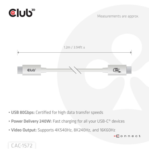 CLUB3D CAC-1572 USB-kabel - Afbeelding 3