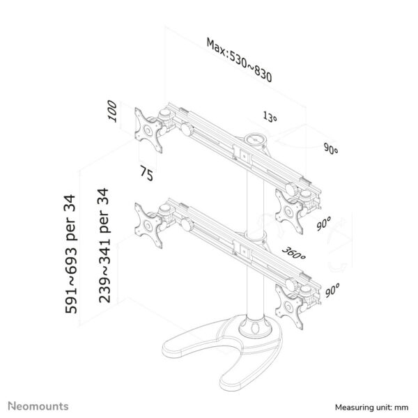 Neomounts monitor stand - Afbeelding 6