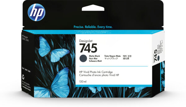 HP 745 matzwarte DesignJet inktcartridge, 130 ml