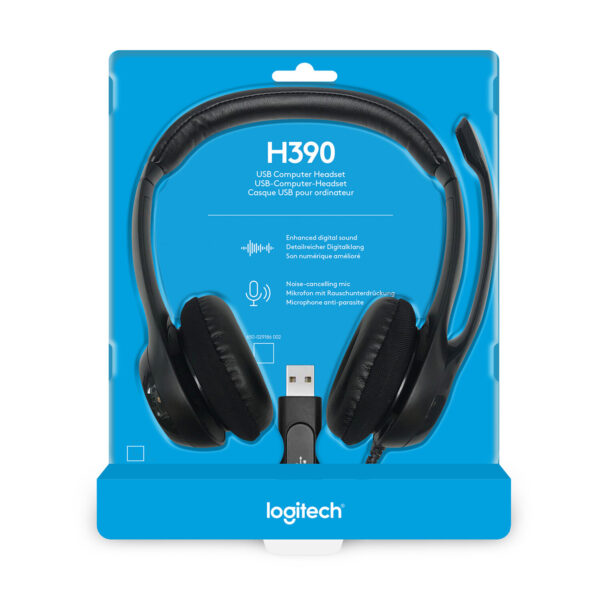 Logitech H390 USB Computer Headset Met rijke digitale audio en knoppen op de draad - Afbeelding 8