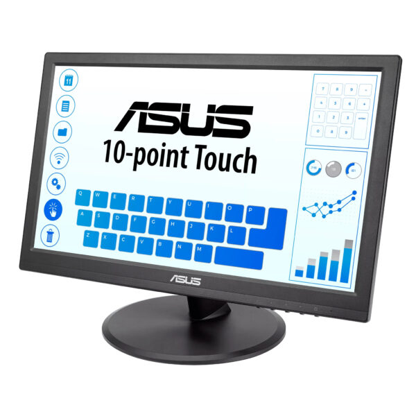 ASUS VT168HR computer monitor 39,6 cm (15.6") 1366 x 768 Pixels WXGA LED Touchscreen Zwart - Afbeelding 2