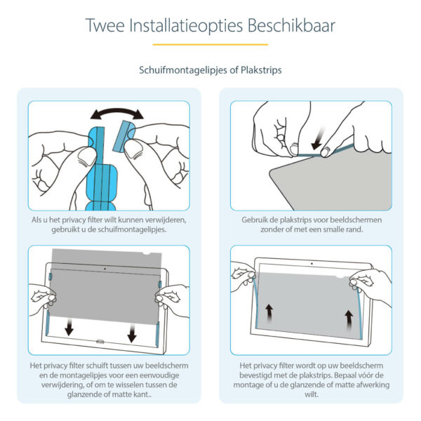 StarTech.com Monitor Privacy Filter voor 23,8" PC Scherm - Privacy Film voor Computerscherm - Schermbeveiliger met +/- 30° Kijkh - Afbeelding 14