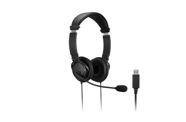 Kensington K33065WW hoofdtelefoon/headset Bedraad Hoofdband Kantoor/callcenter USB Type-A Zwart