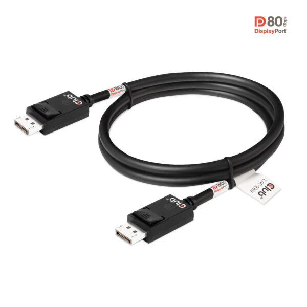 CLUB3D DisplayPort 2.1 Bi-Directional VESA DP80 Gecertificeerde kabel 4K240Hz, 8K60Hz or 10K30Hz M/M 1.2m/3.94ft - Afbeelding 8