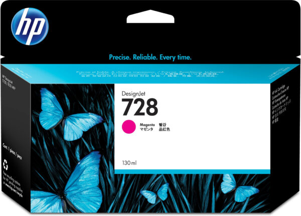 HP 728 magenta DesignJet inktcartridge, 130 ml