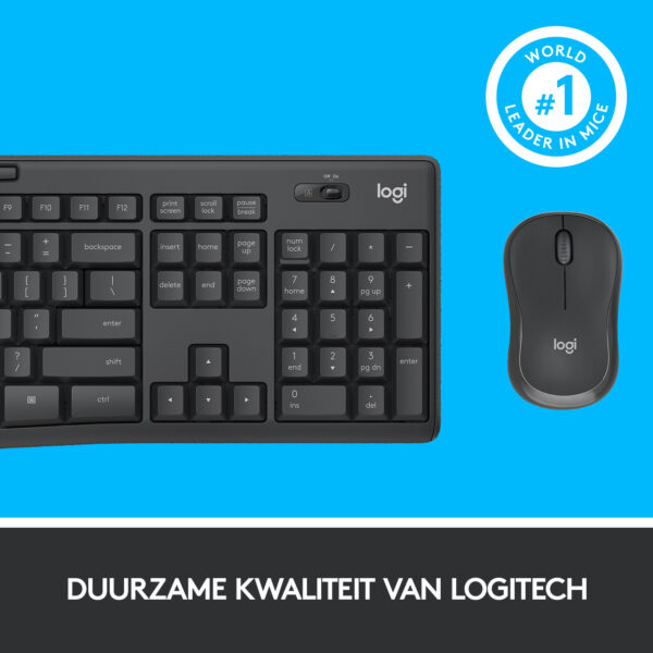 Logitech MK295 Silent Wireless Combo toetsenbord Inclusief muis Kantoor USB QWERTY US International Grafiet - Afbeelding 16