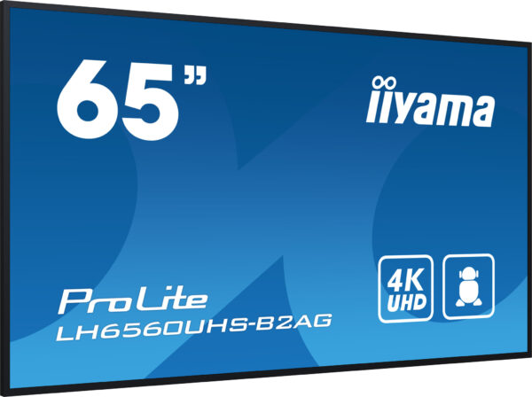 iiyama LH6560UHS-B2AG beeldkrant Digitaal A-kaart 165,1 cm (65") LED Wifi 500 cd/m² 4K Ultra HD Zwart Type processor Android 11 - Afbeelding 3