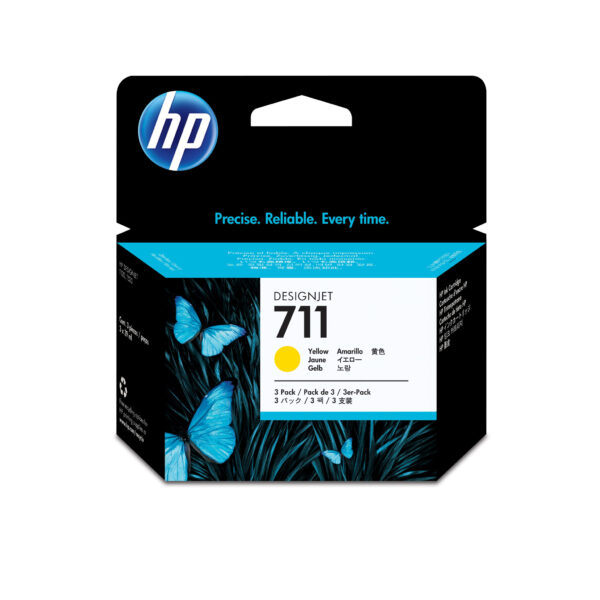 HP 711 gele DesignJet inktcartridges, 29 ml, 3-pack - Afbeelding 11