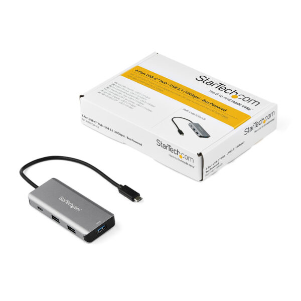 StarTech.com 4 Port USB-C Hub met 3x USB-A & 1x USB-C - SuperSpeed 10Gbps USB Type-C 3.2 Gen 2 Hub - USB Bus Powered - Compacte - Afbeelding 5