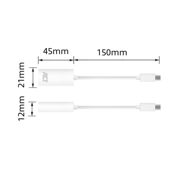 ACT 0,15 meter Mini DisplayPort male naar HDMI-A female adapter - Afbeelding 3