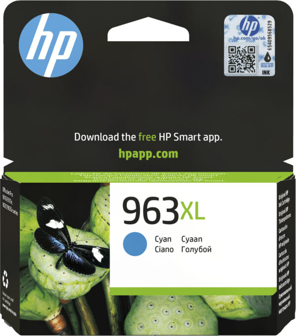 HP 963XL originele high-capacity cyaan inktcartridge