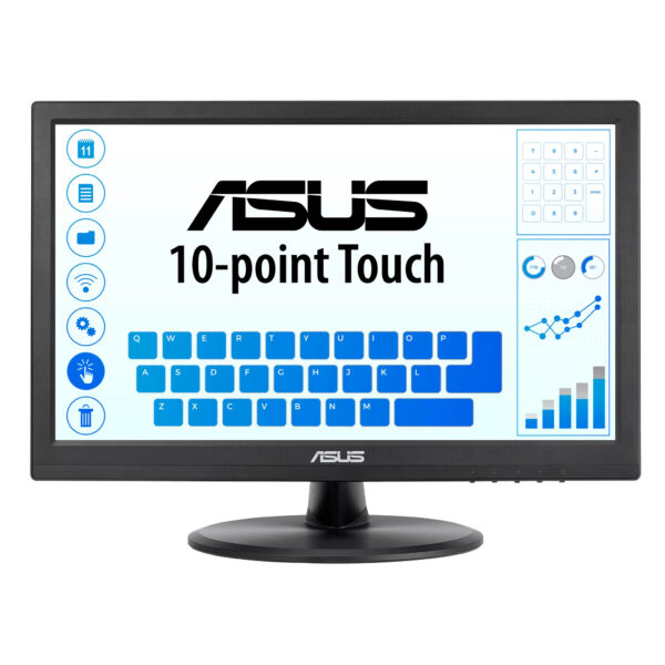 ASUS VT168HR computer monitor 39,6 cm (15.6") 1366 x 768 Pixels WXGA LED Touchscreen Zwart